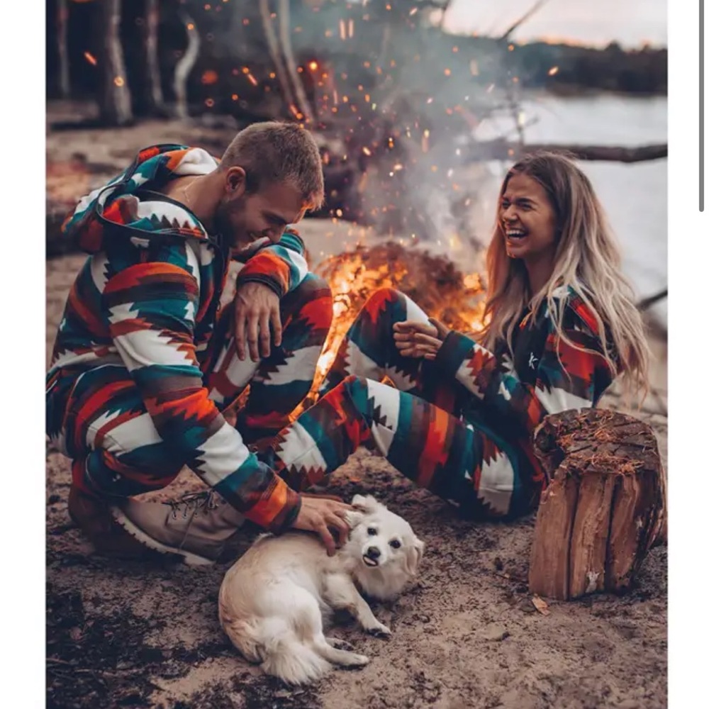 Onepiece Aztec fleece jumpsuit